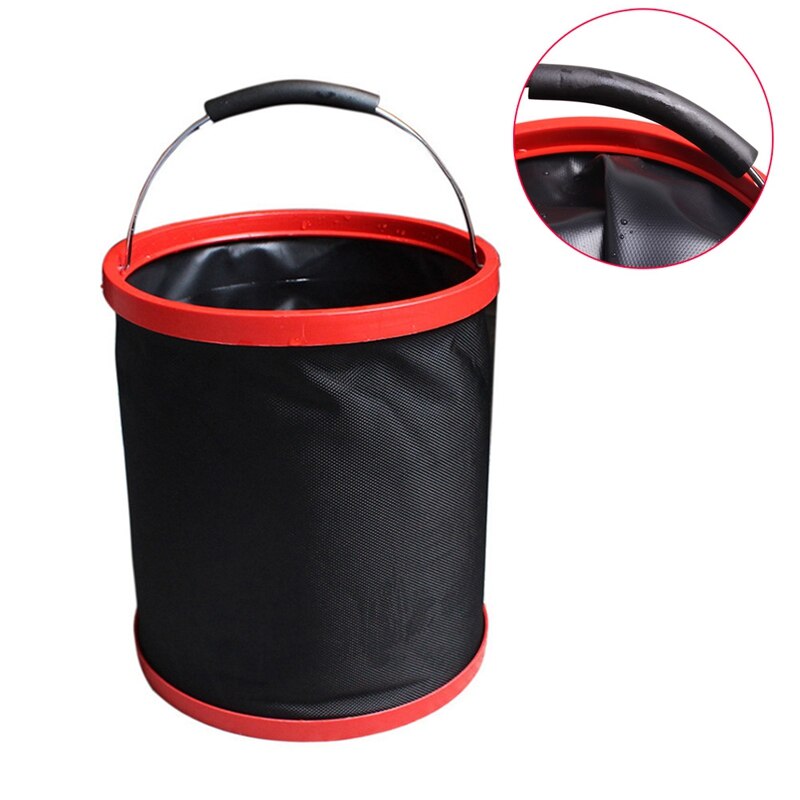 12L Foldable Bucket Car Outdoor Travel Large-Capacity Fishing Storage Buckets Portable Camping Washing Water Cleaning Bucket