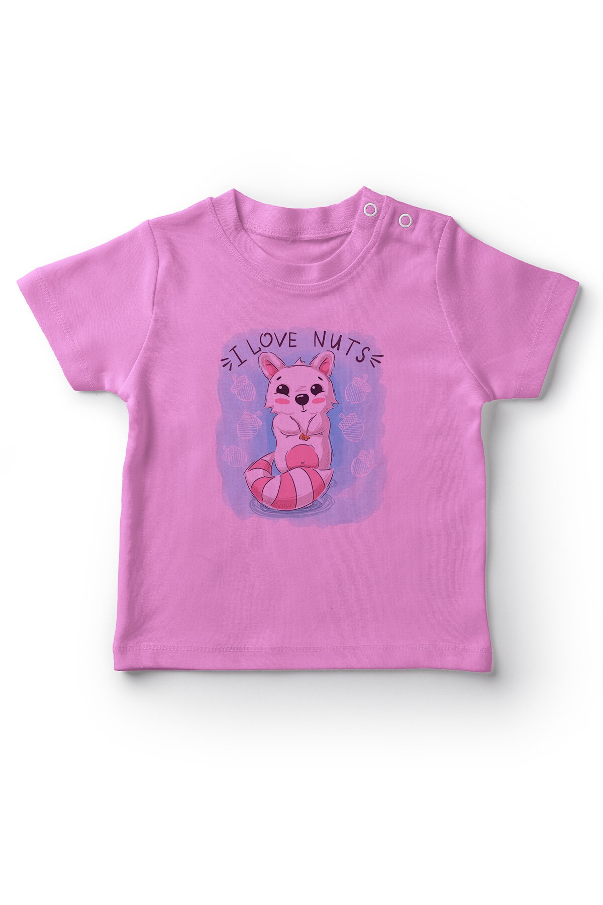 Angemiel Baby Nut-Loving Squirrel Girl Baby T-Shirt Pink