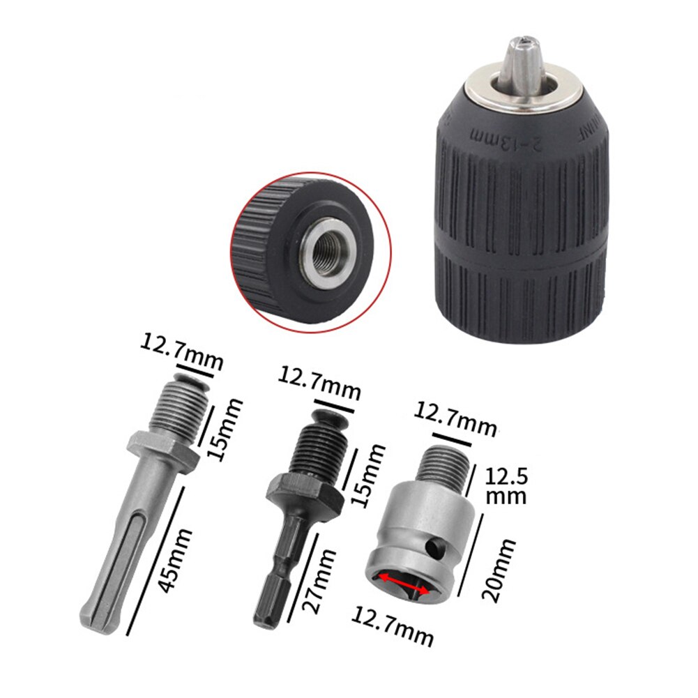 Adapter Impact Hex Schacht Boor Chuck Universele Draad Spantang Quick Change Adapter Converter Voor Elektrische Boor