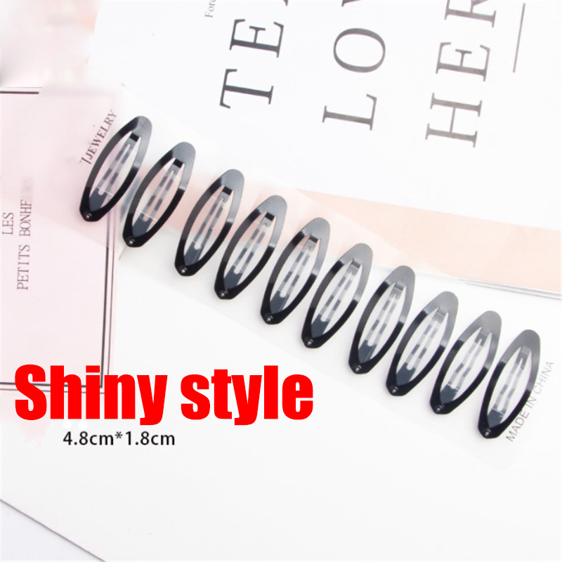 Lot de 20 accessoires pour cheveux de femme, coréenne, frange en alliage, pince à cheveux élégante pour coiffure, épingles latérales noires solides, ornements pour dame: C