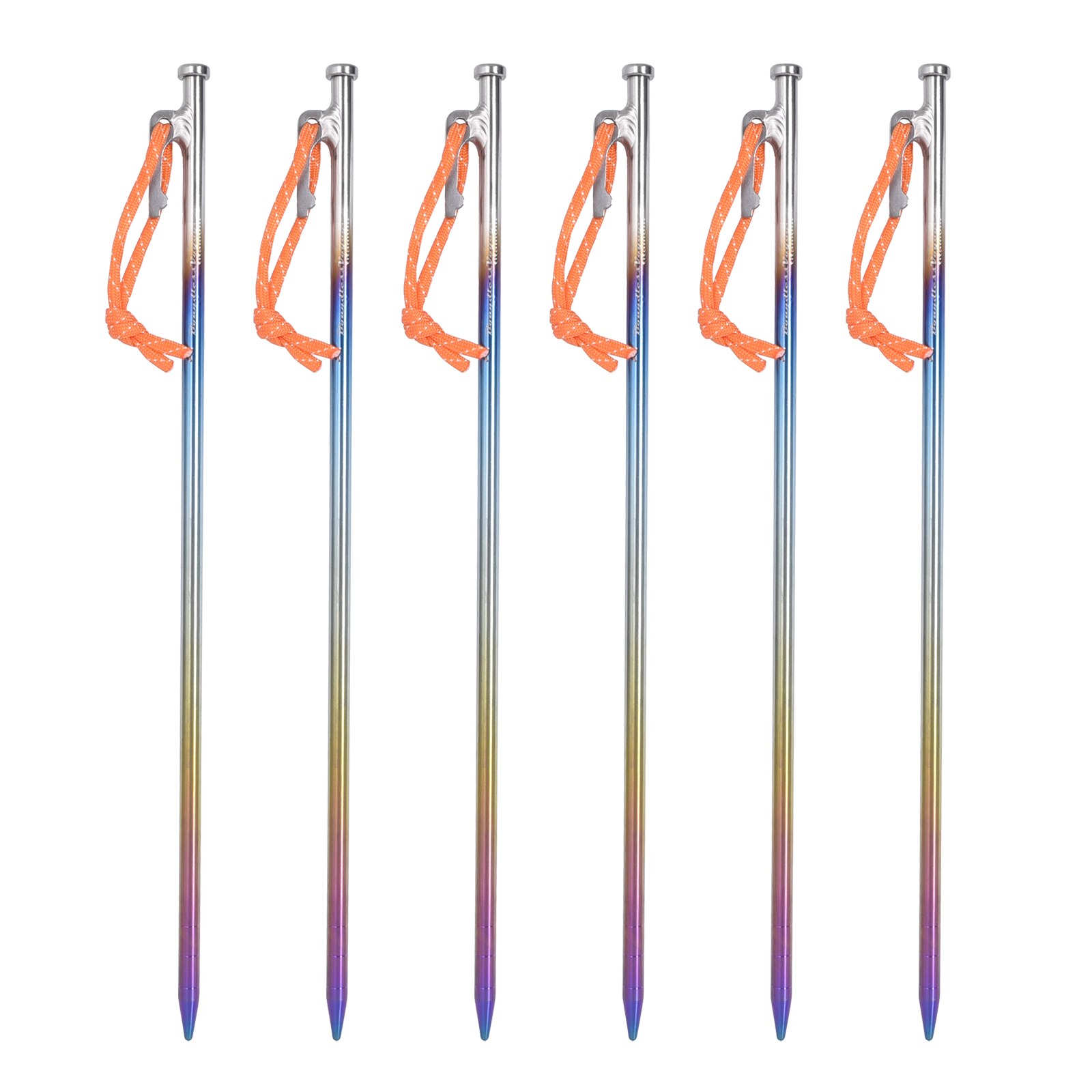 Viaggio senza limiti 24 30 35CM picchetti per tende da campeggio in lega di titanio per impieghi gravosi chiodi per escursioni tutto'aperto escursionismo giardinaggio: Ti4016P 35cm