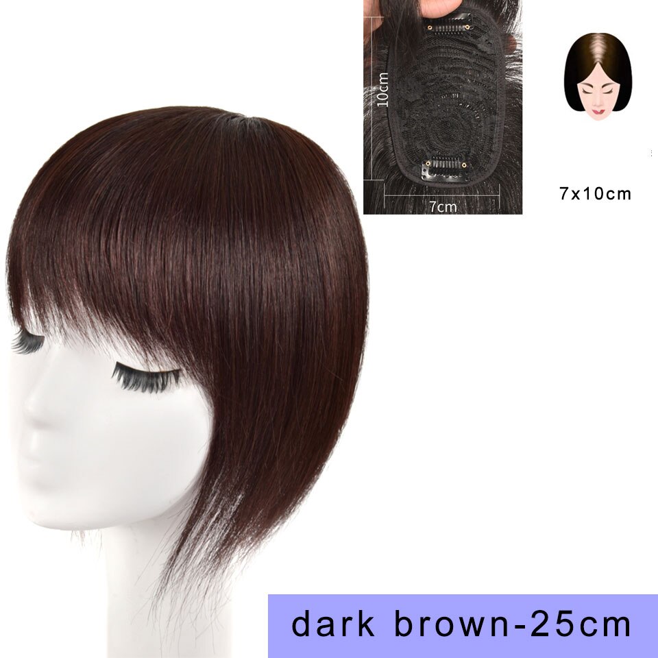 Aoosoo 2 Stijlen Lange Rechte Haar Met Zwart Bruin Haarspeld Pony Hoge Temperatuur Fiber Hair Topper Clip In Hair Extensions: 33