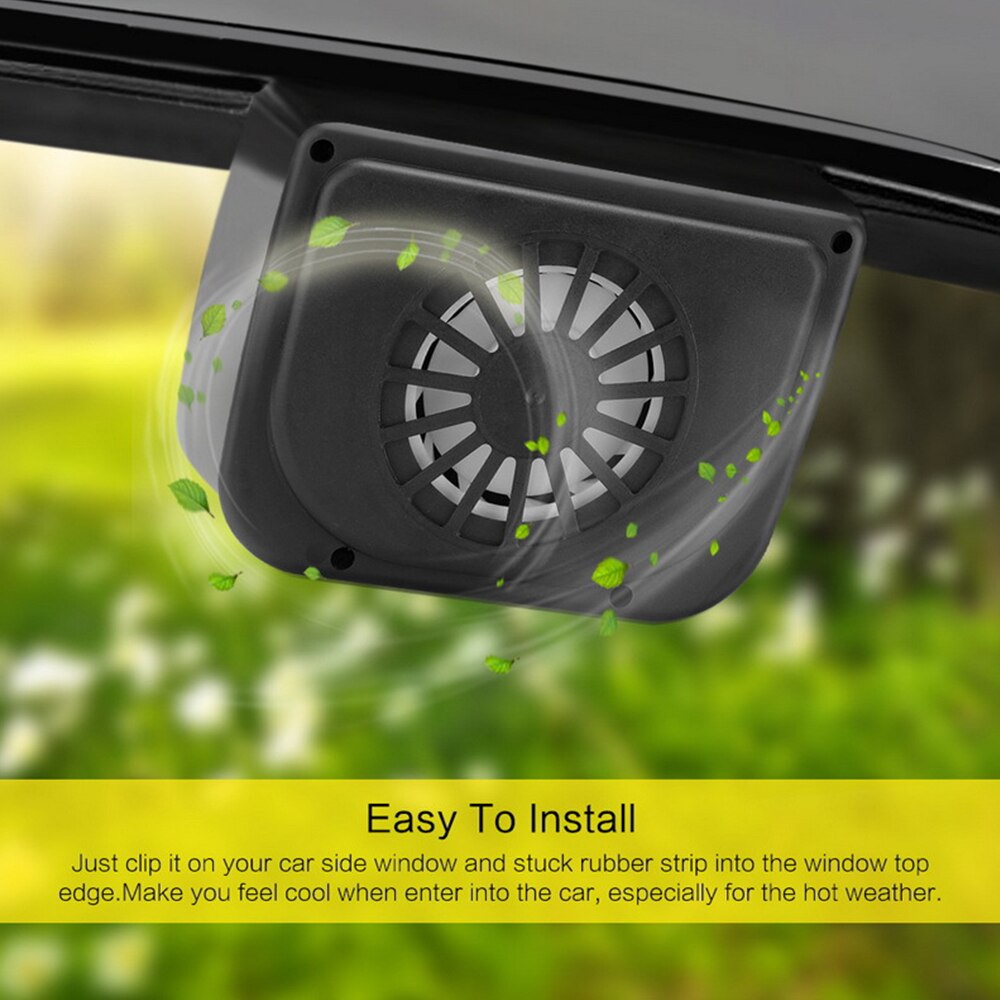 Car Solar Power Air Fan Cooling Exhaust Gas Cooler Ventilation System Radiator Window Cooling Car Fan