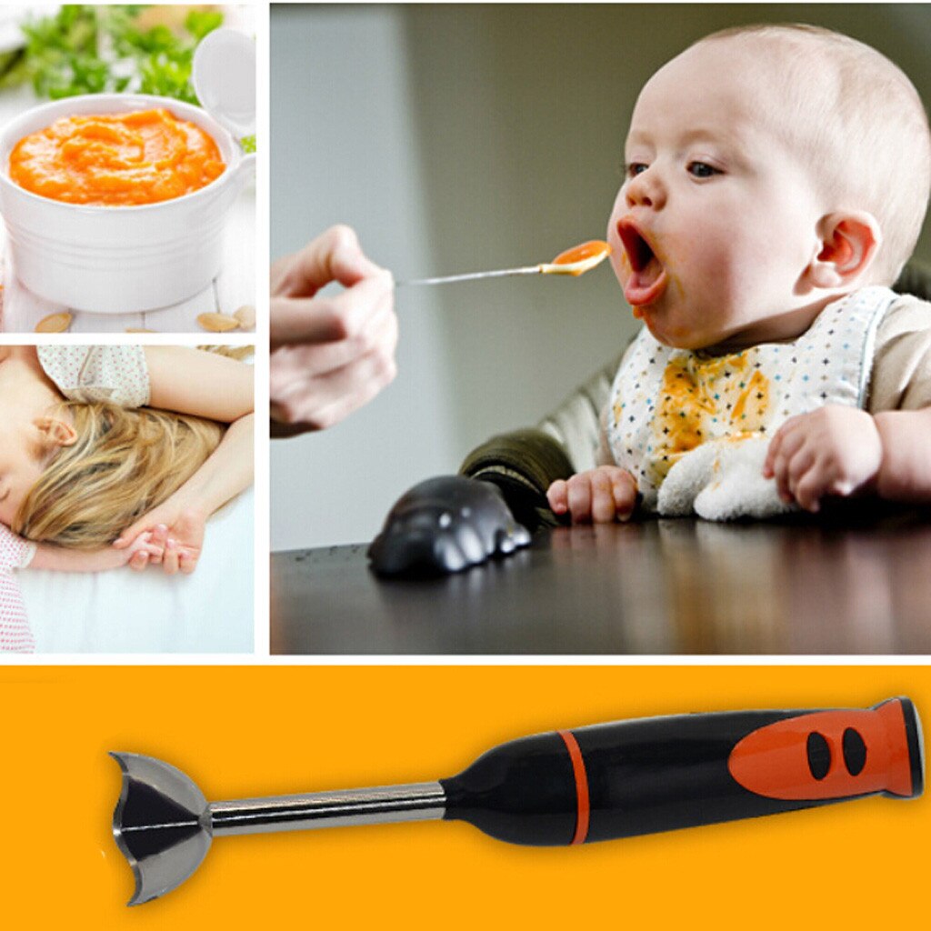 Stainless Steel Immersion Hand Stick Blender Mixer Multi-Purpose Hand Motor Brushed Stainless Steel Ice Stirring 5.8