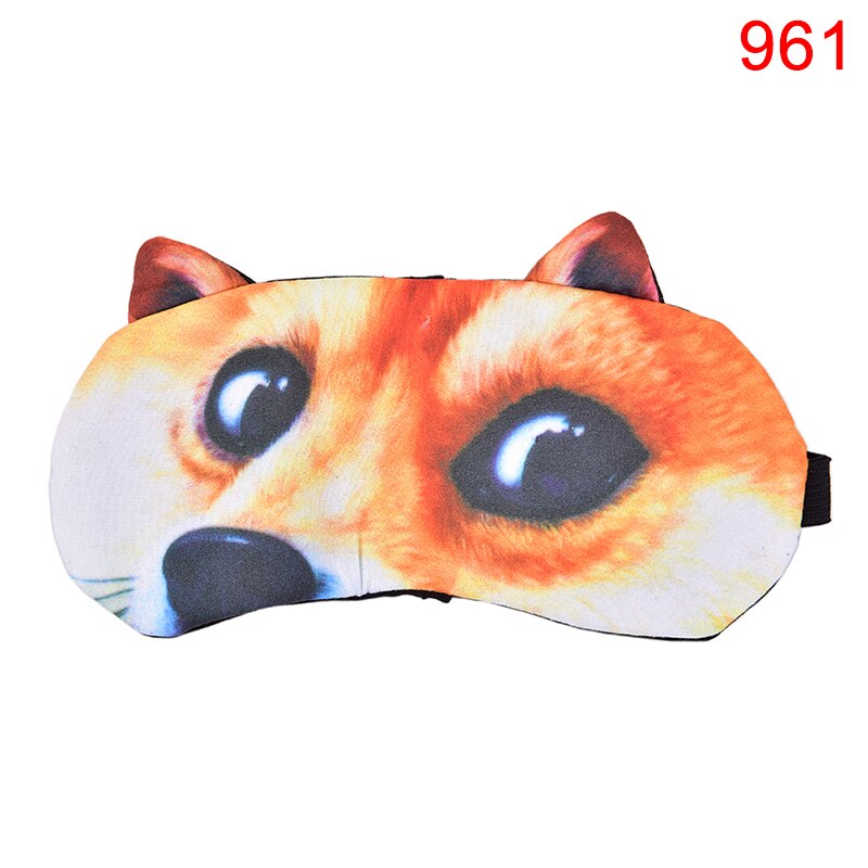 Mascarilla para dormir con perro y gato, máscara para ojos con cobertura Natural para dormir, parche para ojos suave para vendar los ojos, funda para sombra para ojos para dormir, 1 pz: 961