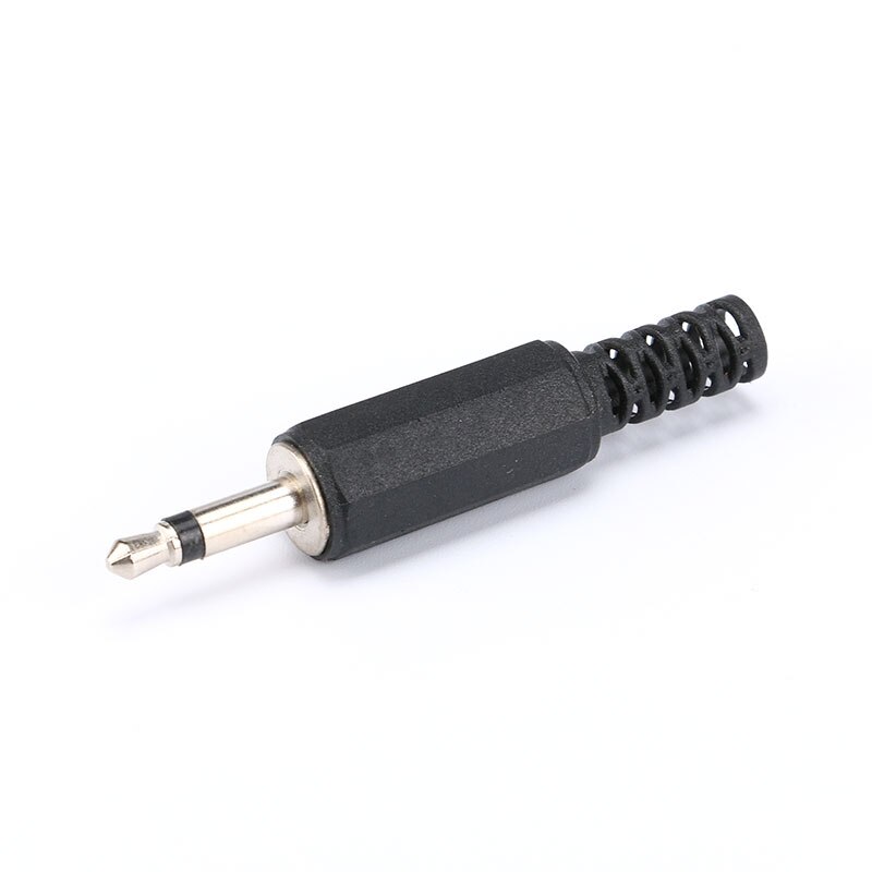 10PCS/Lot 3.5mm HeadPhone Connector Male Mono Audio Jack Plug 3.5 mm With Black Plastic Housing