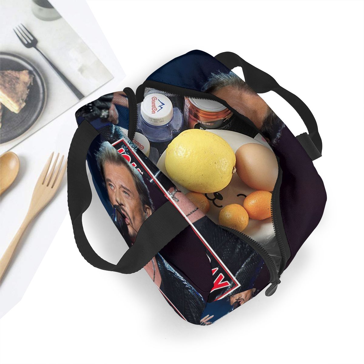 Johnny Hallyday mittagessen tasche kid frauen isolierung tragbare wasserdichte picknick coole tasche frühstück schule wiederverwendbare lebensmittel tasche neue