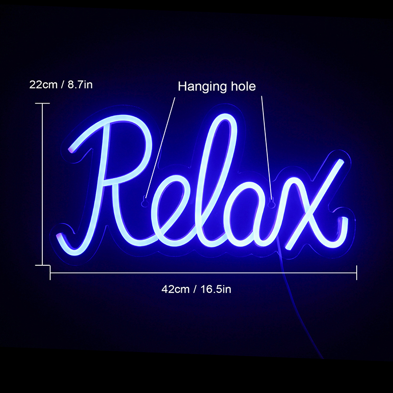 Ineonlife-señal de neón LED Crazy in Love para decoración de dormitorio, arte de pared, luz de neón acrílica, de boda, del Día de San Valentín: Relax