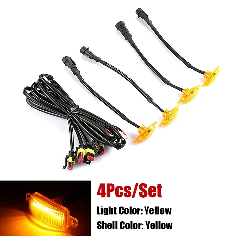 Luces LED universales para coche, luces LED delanteras para parrilla con arnés, lámpara de ojo de águila para camioneta todoterreno, SUV, Ford, Toyota, accesorios para coche: Multicolor