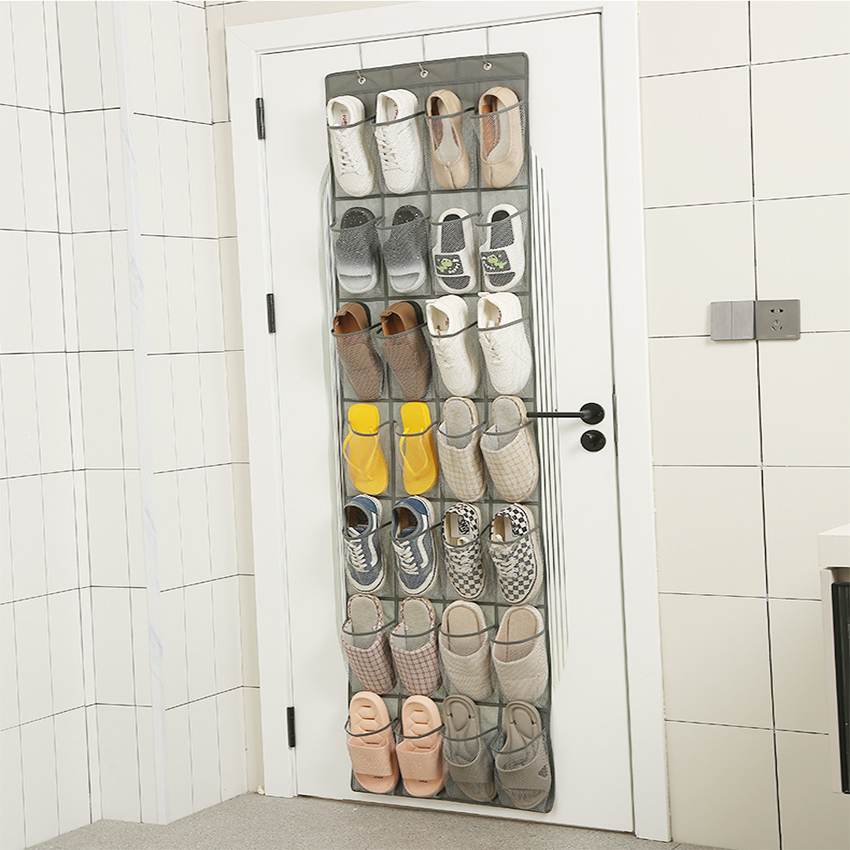 Organizer na buty robić zawieszenia na drzwi, 24 oddychające kieszenie z siatki, oszczędzający miejsce wieszak na buty, akcesoria itp.