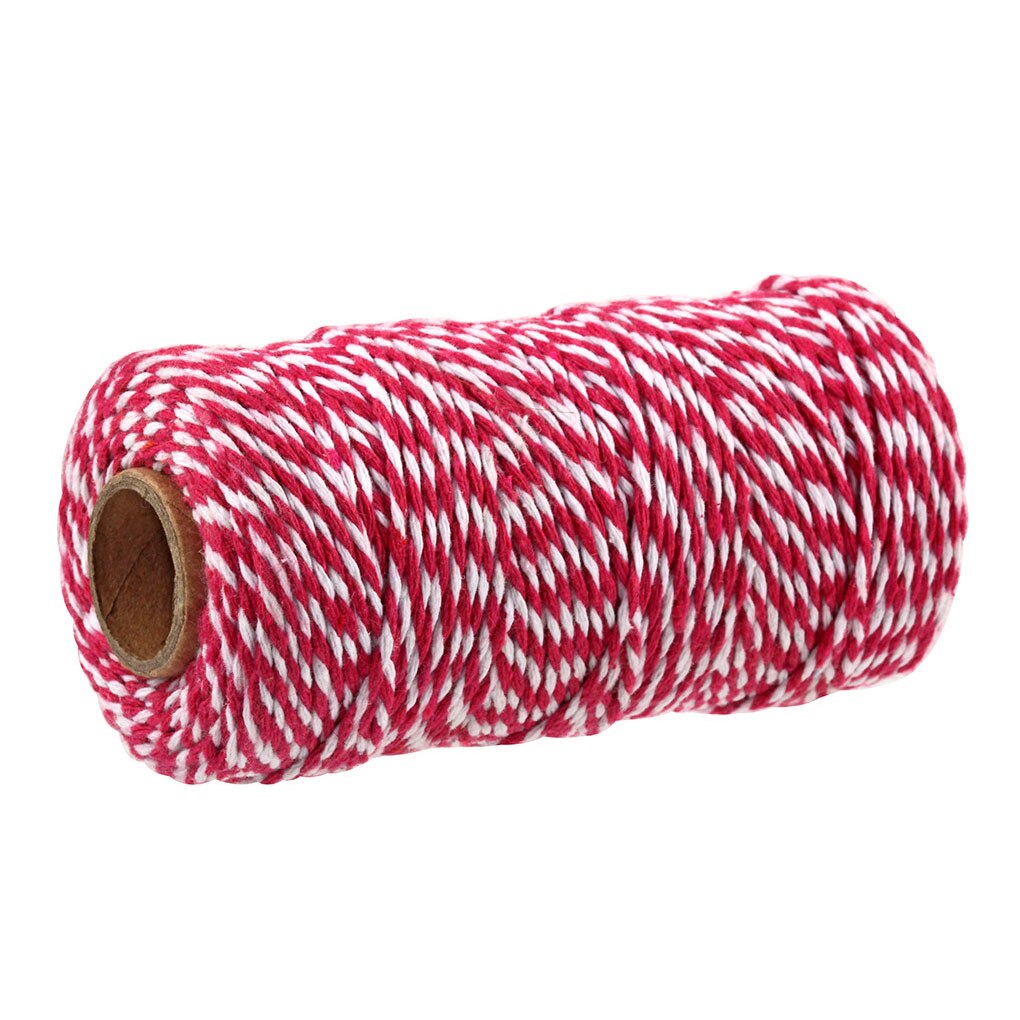100 mètre 2mm coton boulangers ficelle ficelle coton cordons corde pour décor à la maison à la main noël emballage artisanat bricolage emballage: 03