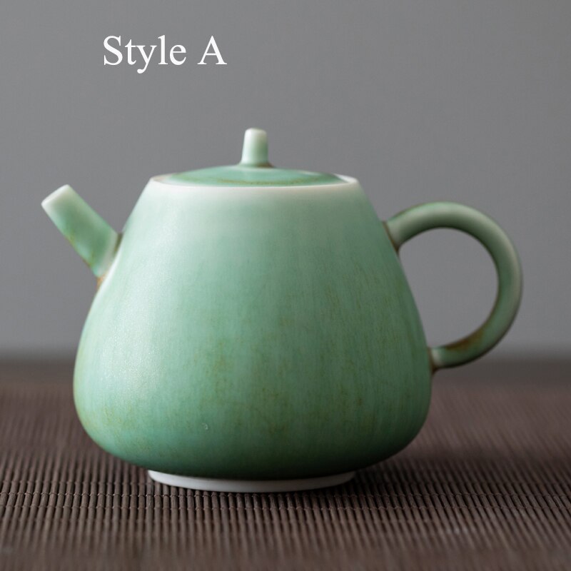 LUWU ceramiczny kyusu zielony czajnik robić herbaty chińnarty dzbanek na herbatę drinkware: styl A