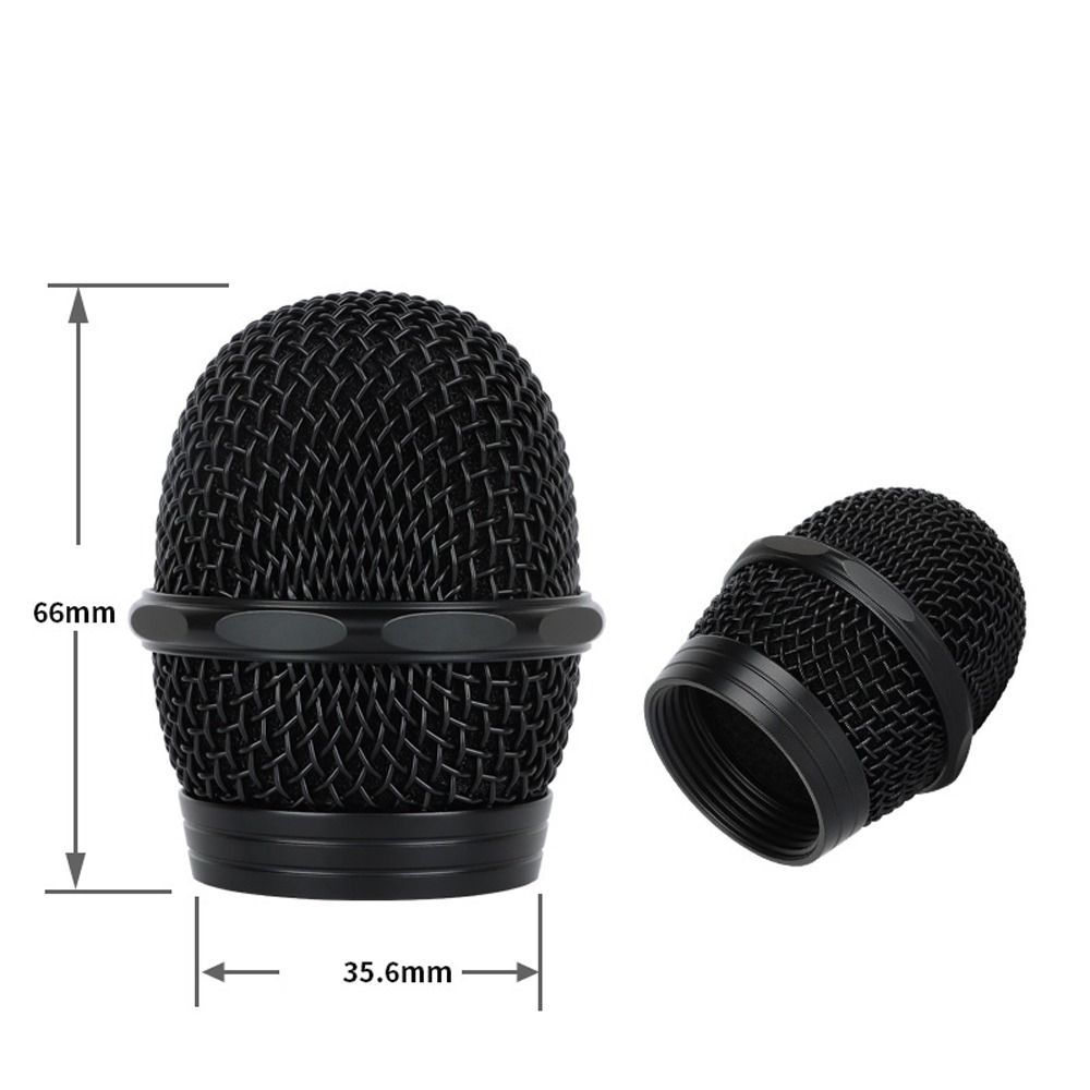 Head Replacement High Density Sponge Accessory Metal Mic Mesh Cover Microphone Mesh Head Microphone Grill Head Replacement Head: ROSE RED
