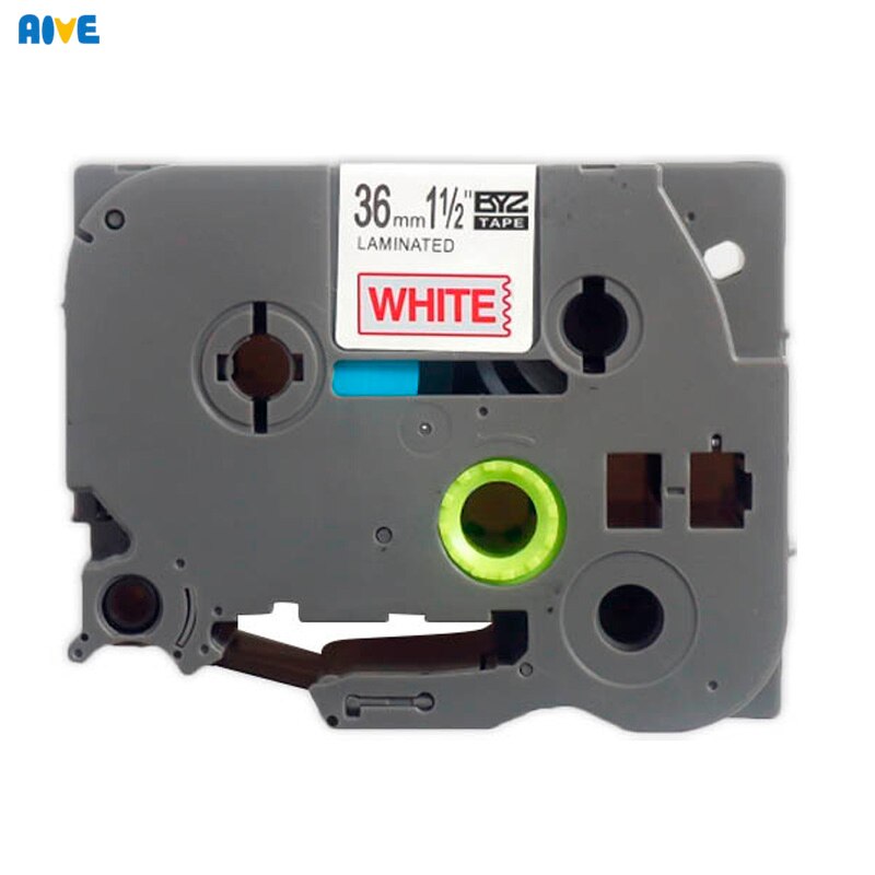 Aive laminated TZe-261 Label Tape Compatible Brother P-touch 36mm Printers PT-9500PC PT-9600 P900 PT550 tze461 TZe661 White red