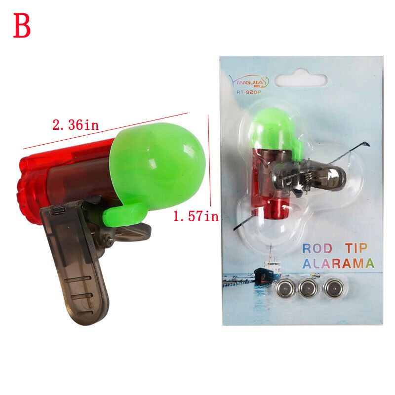 Night Fishing Bite Luminous Alarm Electronic LED Light Fishing Bite Alarms Fishing Line Gear Automatic Fishing Alert Indicator: B