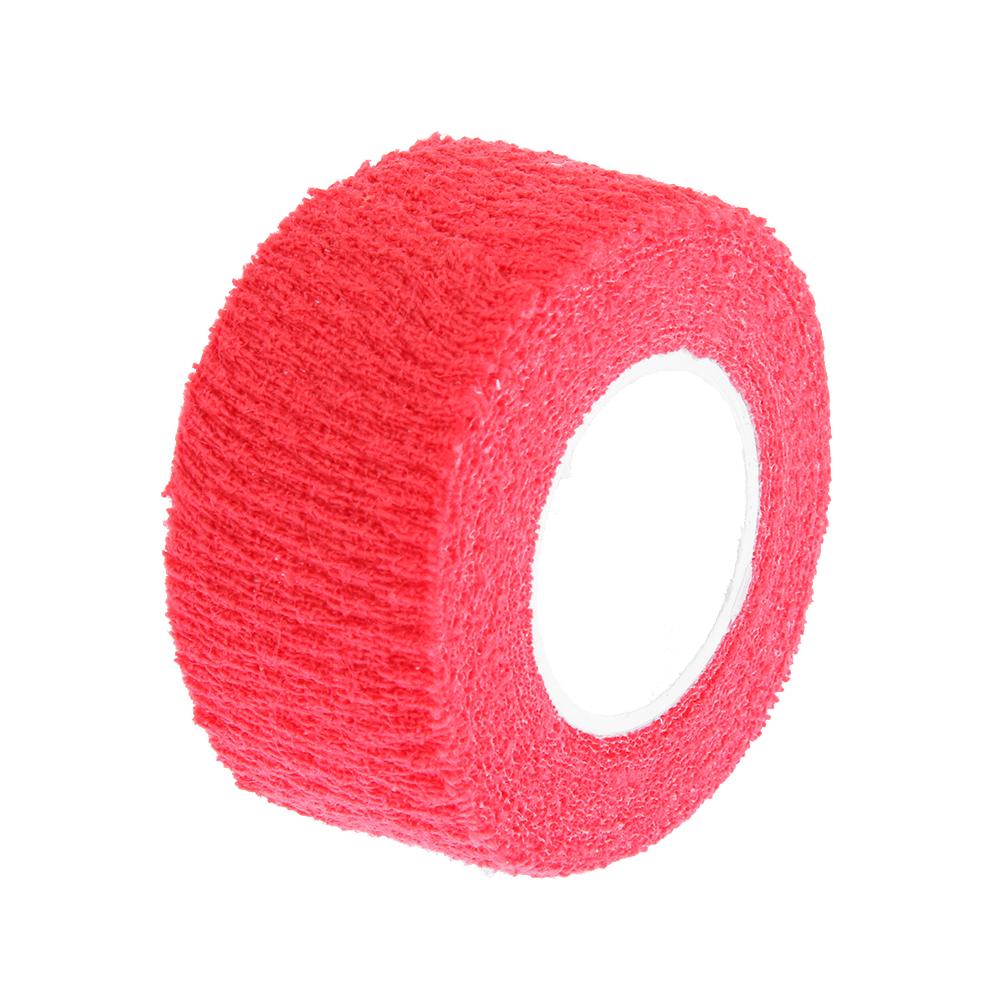 Slidstærkt golfgreb skridsikkert fuld bomulds elastisk golf finger wrap sport støtte kompression klæbende bandage tape universal: Rød