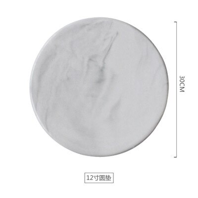 Marble Ceramic Plate Dish Cake Dessert Fruit Sushi Plate Cutting Boards Coaster Mad Pad Decorative Plate Kitchen Tools