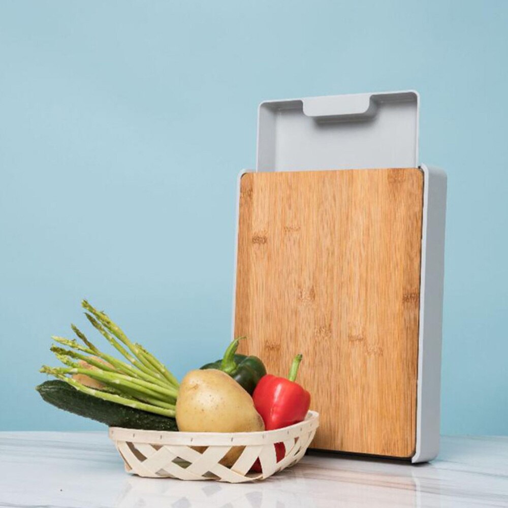 Multifunctional Bamboo Cutting Board Drawer Type Chopping Board Kitchen Tool