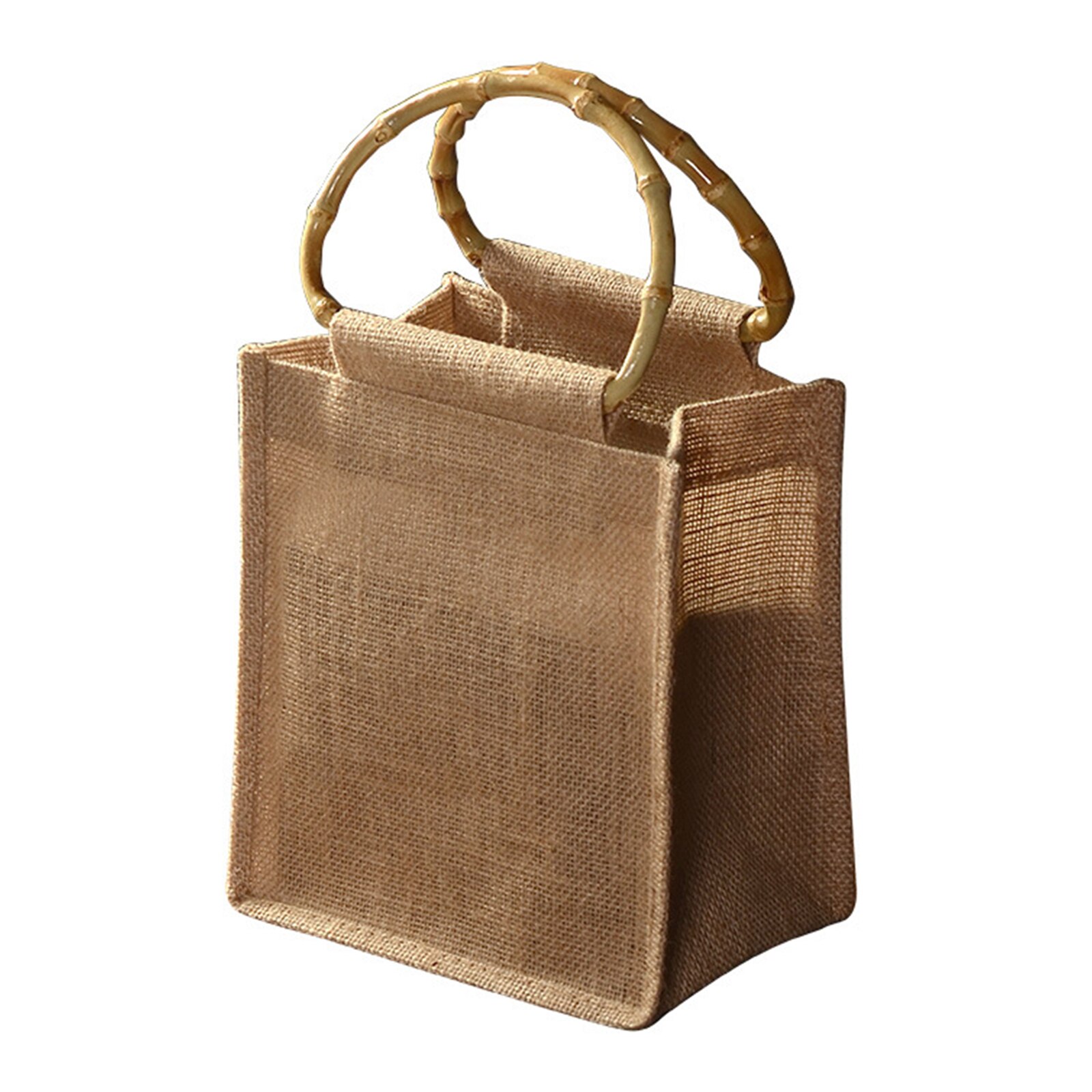 Borsa da spiaggia retrò da donna borsa da spiaggia creativa in bambù con manico in juta borsa da viaggio per donna