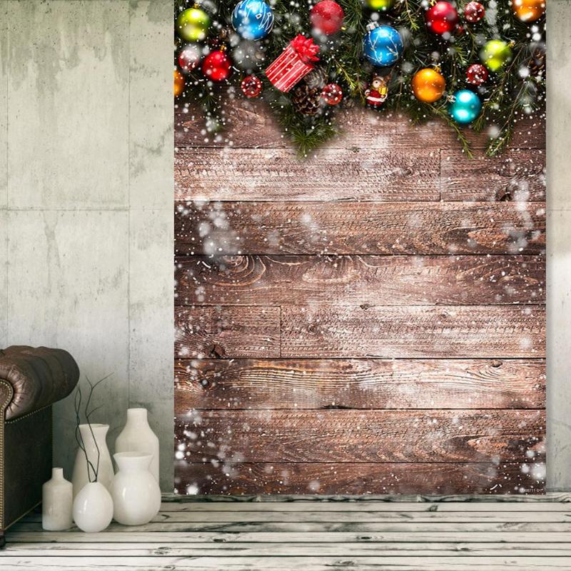 0.9X1.5m Christmas Background Cloth Pictorial Cloth Party Santa Claus Snow Photo Studio Fabric Decoration Accessories