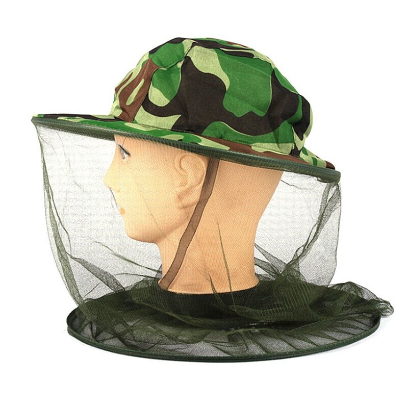 Outdoor Insect Bee Insect Mesh Mosquito Resistant Cap Hat Head Protector Facial Visiere Protection Camping Equipment Nets