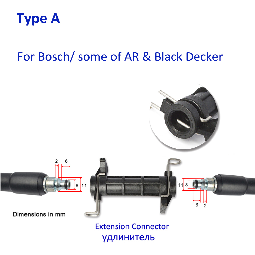 Högtryckstvätt slangrör förlängningsanslutningsadapter för bosche ar black decker patriot dawoo