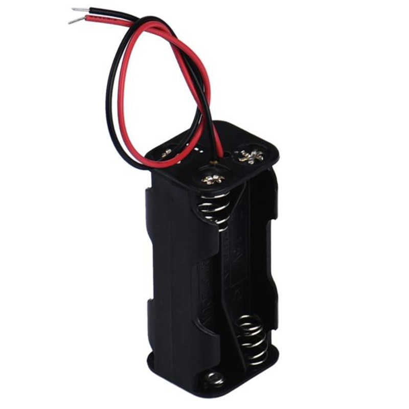 2-slot 4 x AAA Battery Back To Back Cassa Del Supporto Della Scatola di Immagazzinaggio Con Cavi di Legare 18650 fai da te di alimentazione banca della batteria holder box Back To Back