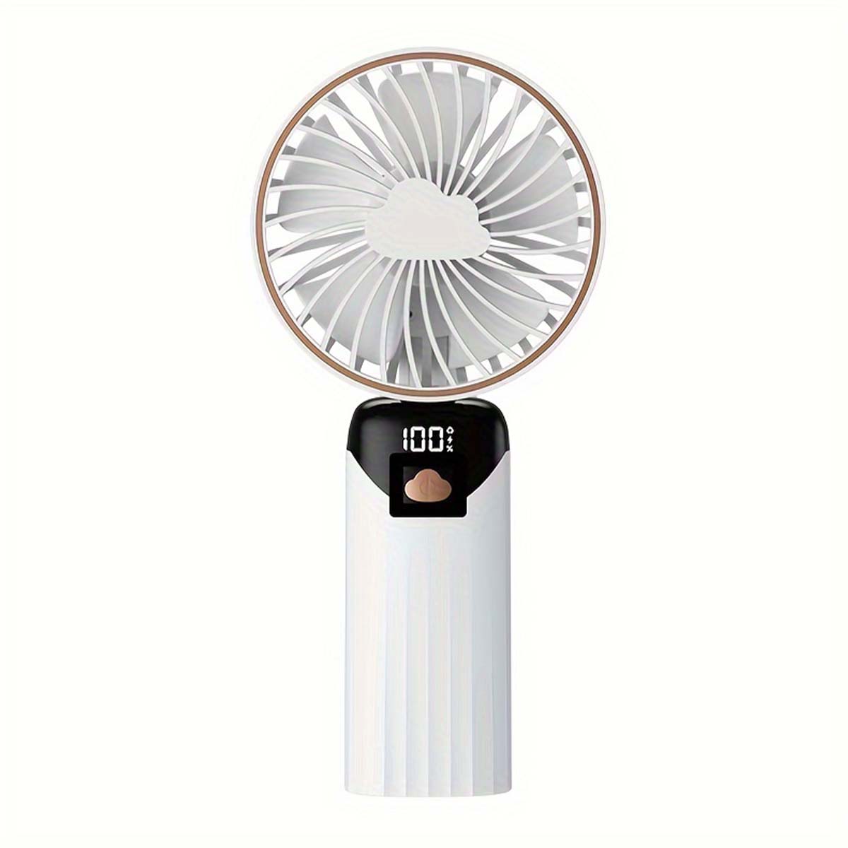 Ventilador eléctrico portátil, aire acondicionado, Mini enfriador, ventiladores de mano recargables para el hogar, Aire libre, cuchillas de acondicionamiento Usb: Blanco