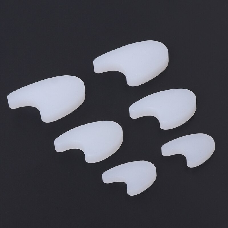 2x Silicone Gel Toe Wedge Separators Polymer Pad Foot Protector Spacers Cushion
