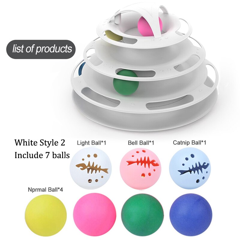 Animaux chat jouets interactif piste balle jouet chats amusant chat jeu Intelligence disque chat pour jouet balles pour Traning: B