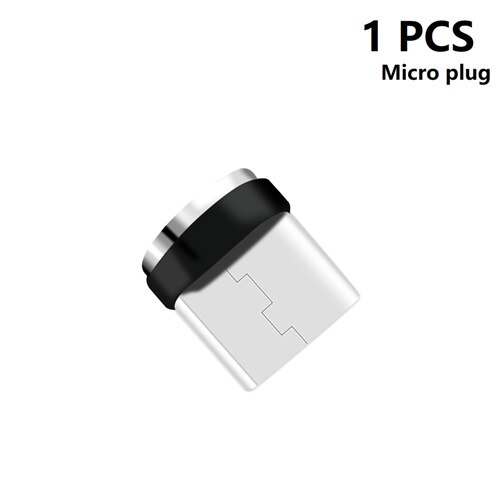 DODOUP Round Magnetic Cable plug Type C Micro USB Plugs Fast Charging Adapter Phone Microusb Type-C Magnet Charger Plug: 1pcs Micro USB