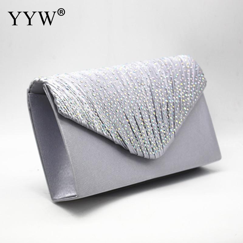 Purple Women Wedding Clutch Luxury Handbag Women Bags Clutch Female Yellow Summer Clutches Female Evening Prom Bag: silver