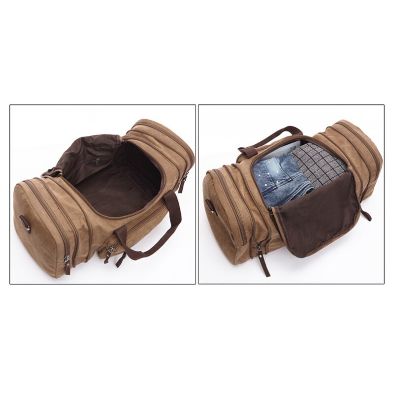 Gran capacidad, equipaje de mano para hombre, bolsas de lona para viaje, bolsas de viaje, bolsos de hombro para fin de semana, bolsa de lona multifuncional para la noche