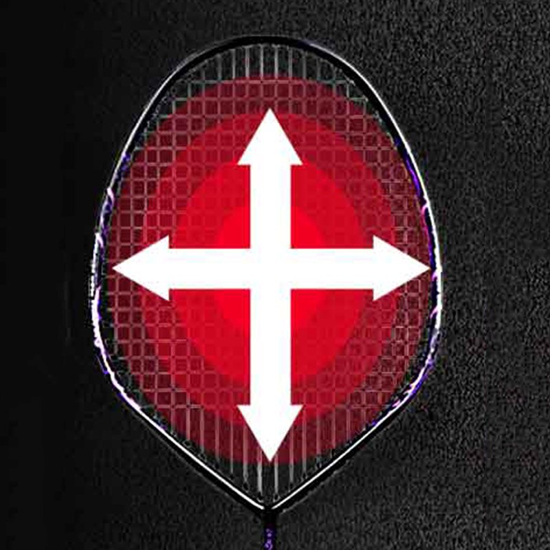 4u carbon v-formet badmintonketcher letvægts offensiv enkelt skud med string paddle ketcher træningstilbehør