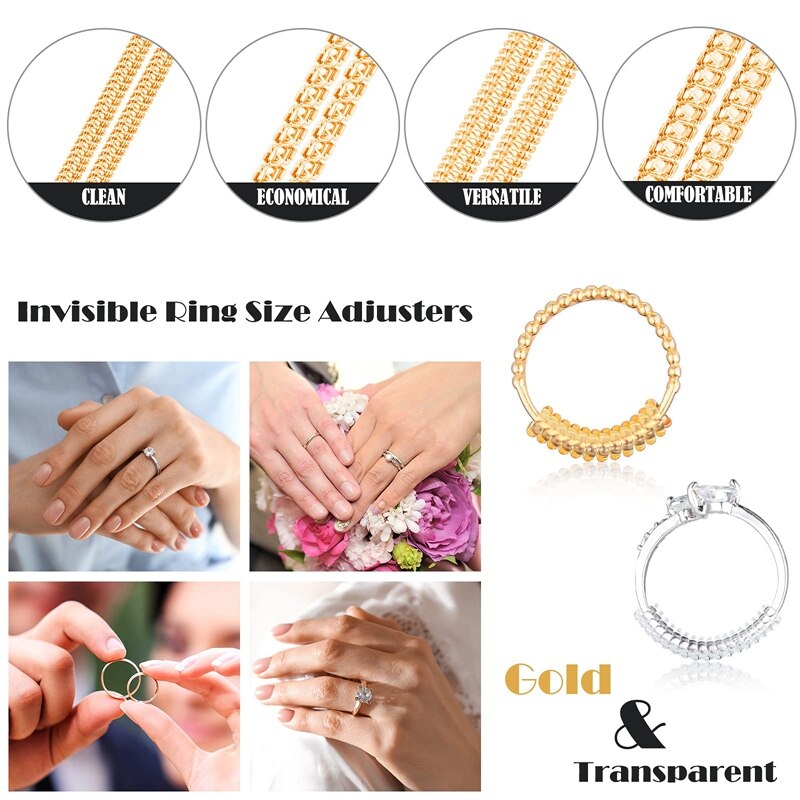 Invisible Ring Size Adjusters Invisible Clip Guard Resizer Transparent Guard Ring Sizer With Ring Sizer Measuring Tool