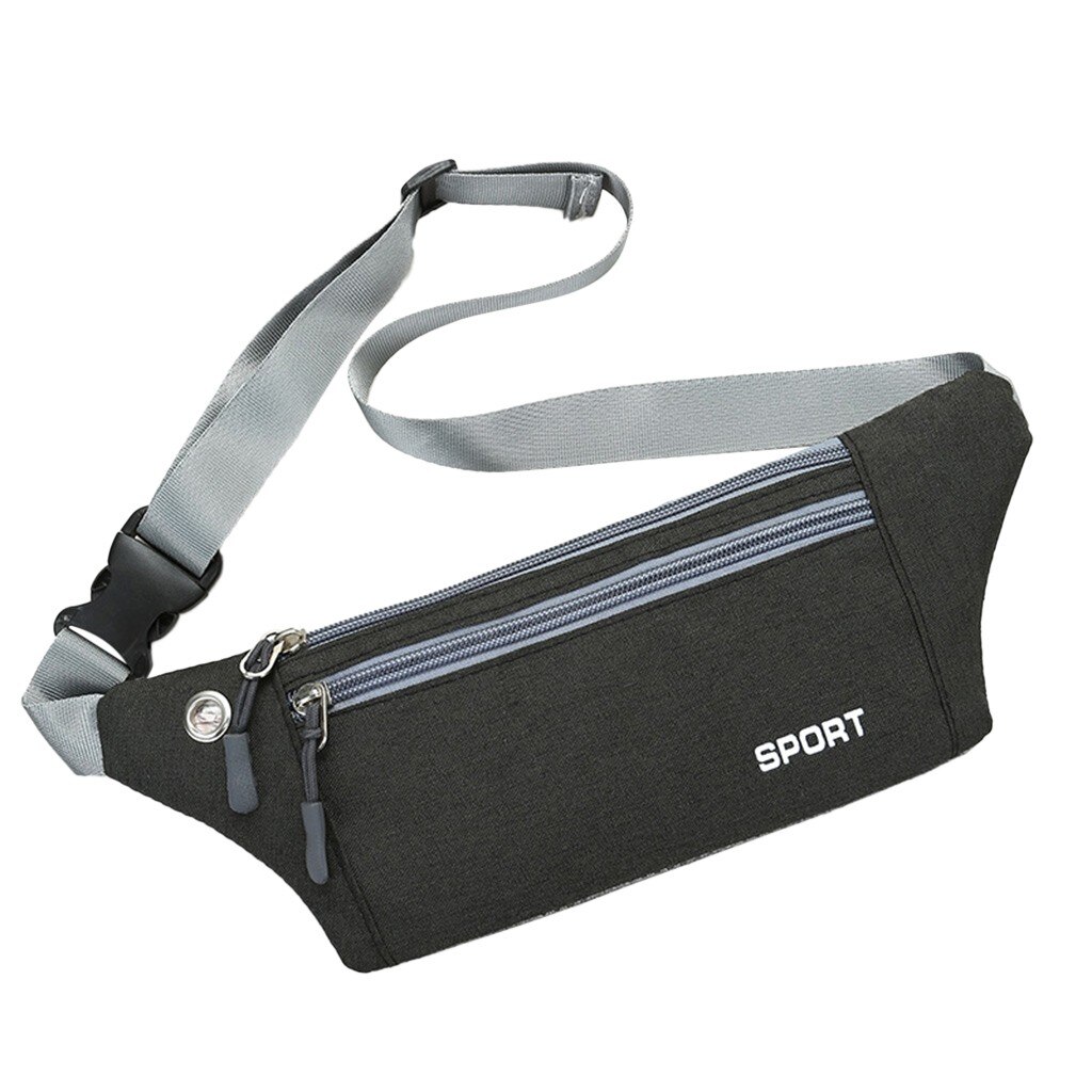 Mulheres Sacos Fanny Pack saco Da Cintura Cinto de Lona impermeável De Alta Qualidade meninas Funda Nova Moda Malote Do Telefone Móvel saco de desporto g2: Black 