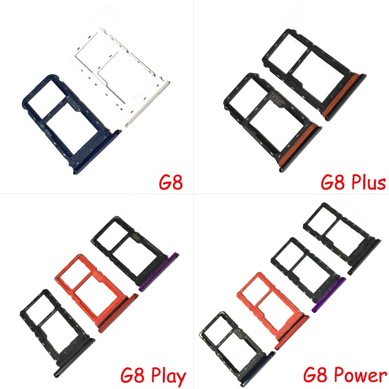 Bandeja de tarjeta Sim para Motorola Moto G8 G8 Plus G8 Play, lector de tarjetas SD, recambio de soporte de ranura