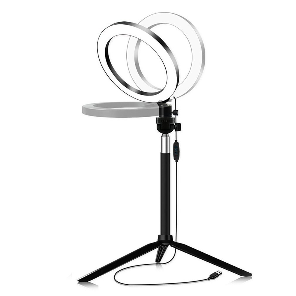 6 inch fotografielamp dimbare led studiocamera ringlamp fototelefoon videolamp selfie-houder
