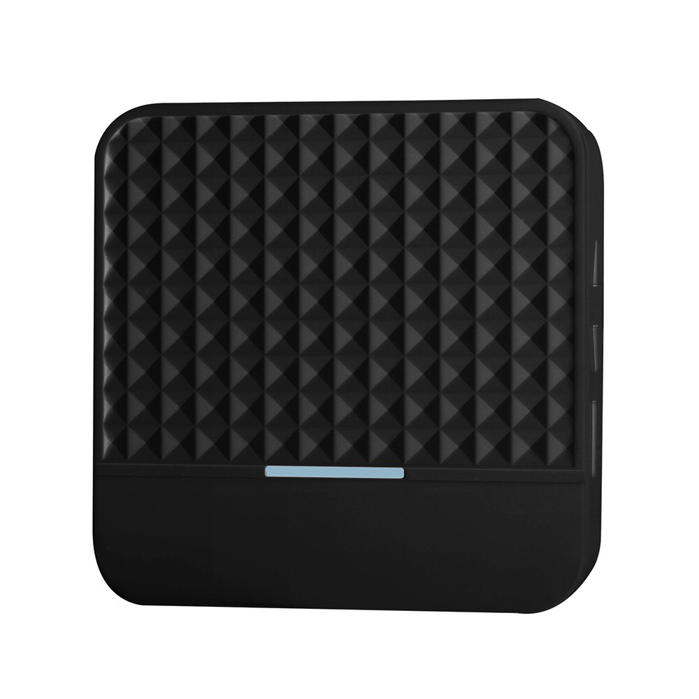 Timbre inalámbrico portátil para el hogar, luz LED resistente al agua, 52 tonos de llamada, volumen ajustable, ahorro de energía, para Hotel: Black / EU