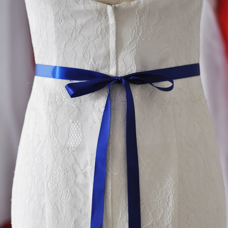 Luxe à la main couleur strass ceinture mariée mariage ceintures fleur Satin robe de mariée ruban ceinture demoiselle d&#39;honneur femmes habiller: Bleu