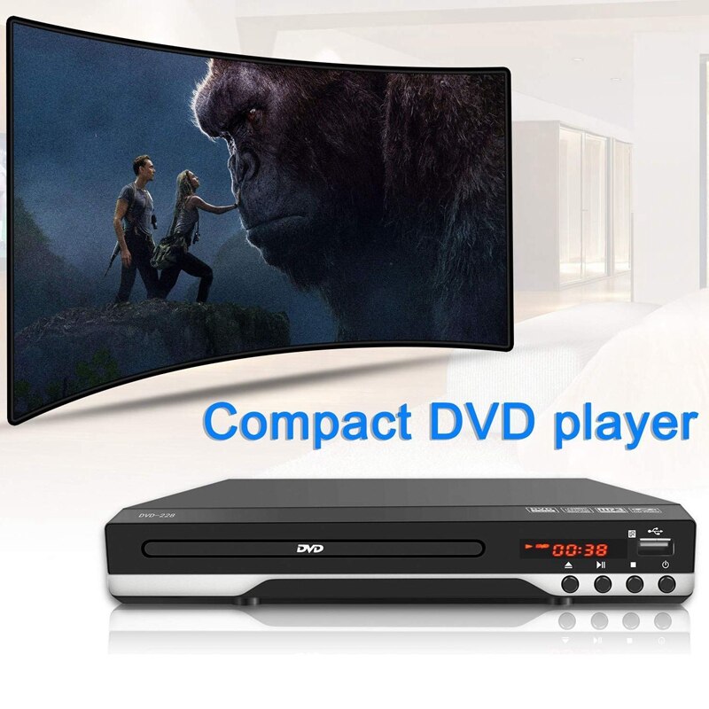 Draagbare Dvd-speler Voor Tv Home Ondersteuning Usb-poort Compact Multi Regio Dvd/Svcd/Cd Speler Met afstandsbediening
