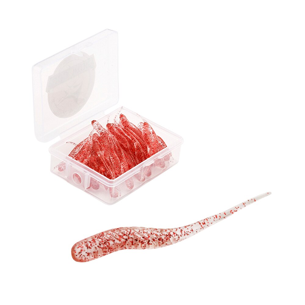 JOHNCOO 50pcs Fishing Lure Rock Fish Soft Bait 40mm 0.34g Silicone Bass Rockfish Swimbait Jig Lure Plastic Baits Worm: A