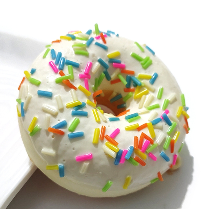 6.2cm künstliche Mini-donuts, squishy-spielzeug, modelllebensmittel, schokoladenkuchenrolle, fotodekorationsrequisiten