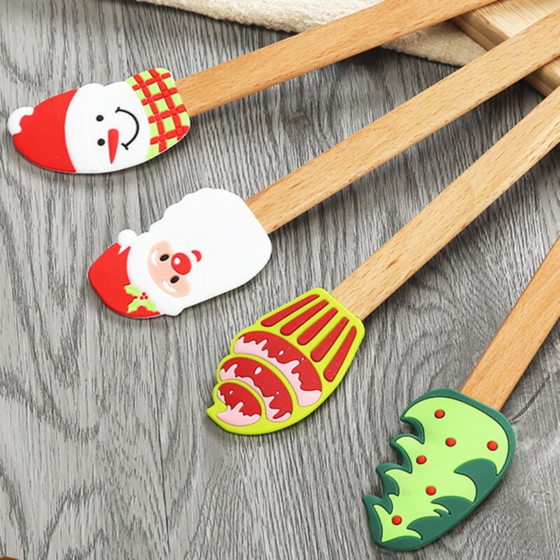 Christmas Silicone Scraper Kitchen Gadget Sets Cake Tools Pastry And Bakery Accessories Kitchenware Bakeware Food Reposteria