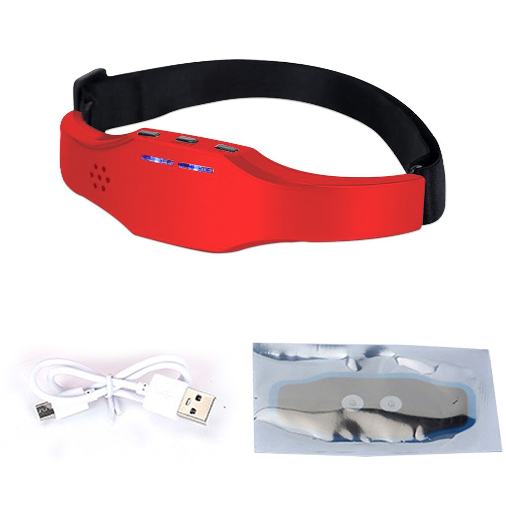 Elektrische Head Massager Slaap Monitor Migraine Relief Massager Slapeloosheid Therapie Release Stress Slaap Therapie Apparaat Slapen Aid: Red without box