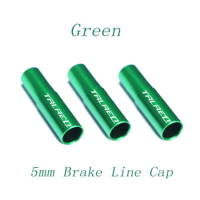 10 stk aluminiumslegering mtb vejcykel bremse kabel endehætte farverige skift kabel cykel derailleur skifter / bremsekabel ende tip hætter: 10 stk. bremsegrøn