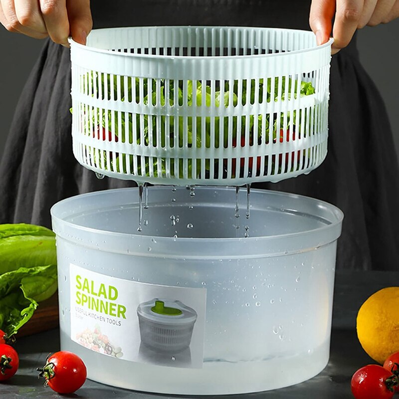 Salad Washing Machine Lettuce Rotating Vegetable Washer Large Capacity for Fruit and Vegetable Cleaner