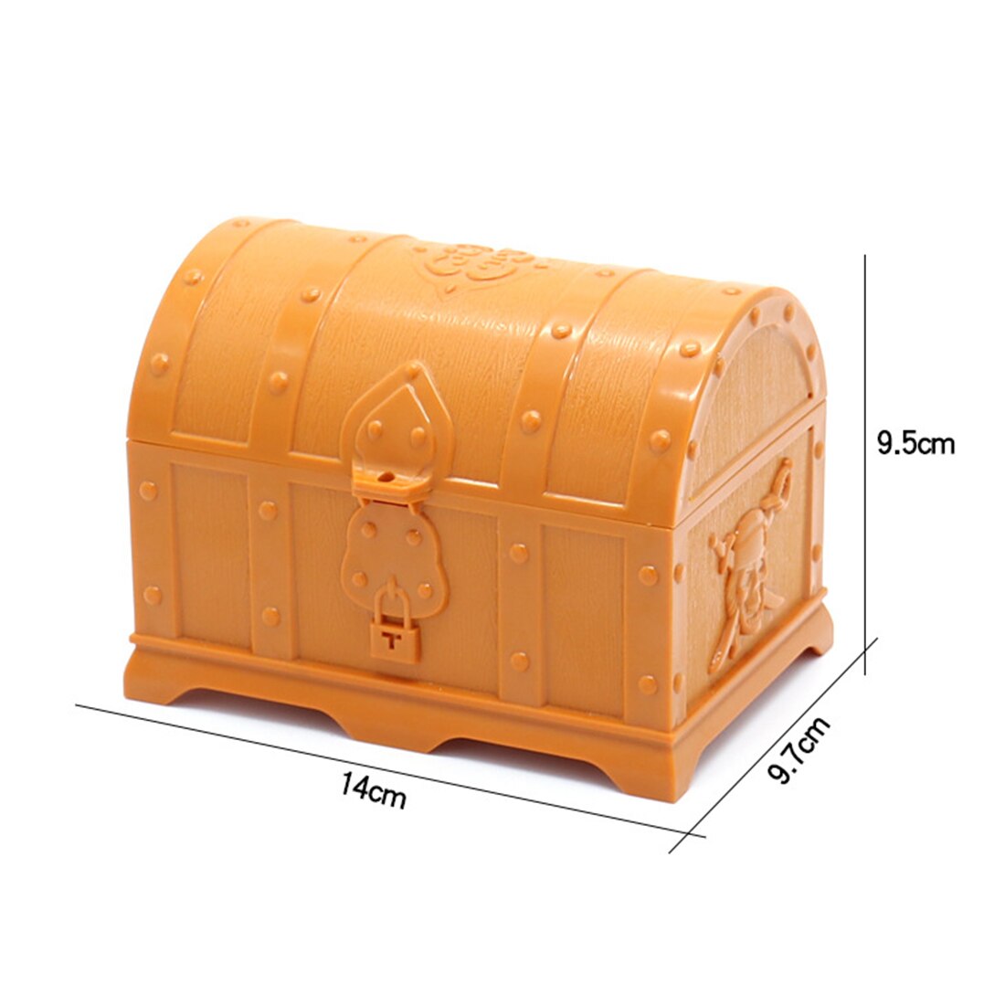 Popular Children Pirate Treasure Chest Storage Box Playset with Round Cover for Birthday Christmas