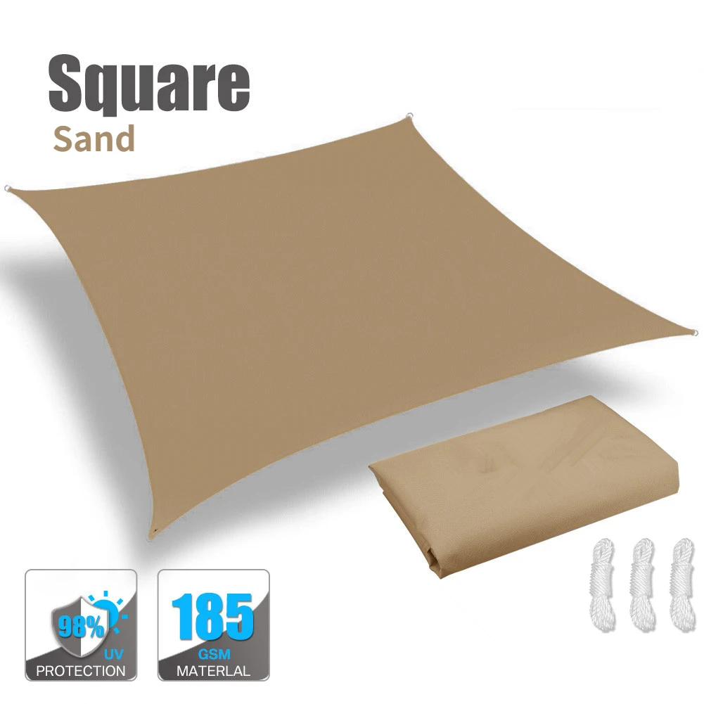 3.6/3/2m quadratische Schatten Segel wasserdicht Rechteck Baldachin Sonnenschutz für Terrasse Pergola Hof Hinterhof Abdeckung Markise Stoff Bildschirm: 2*4 Mt / Gelb