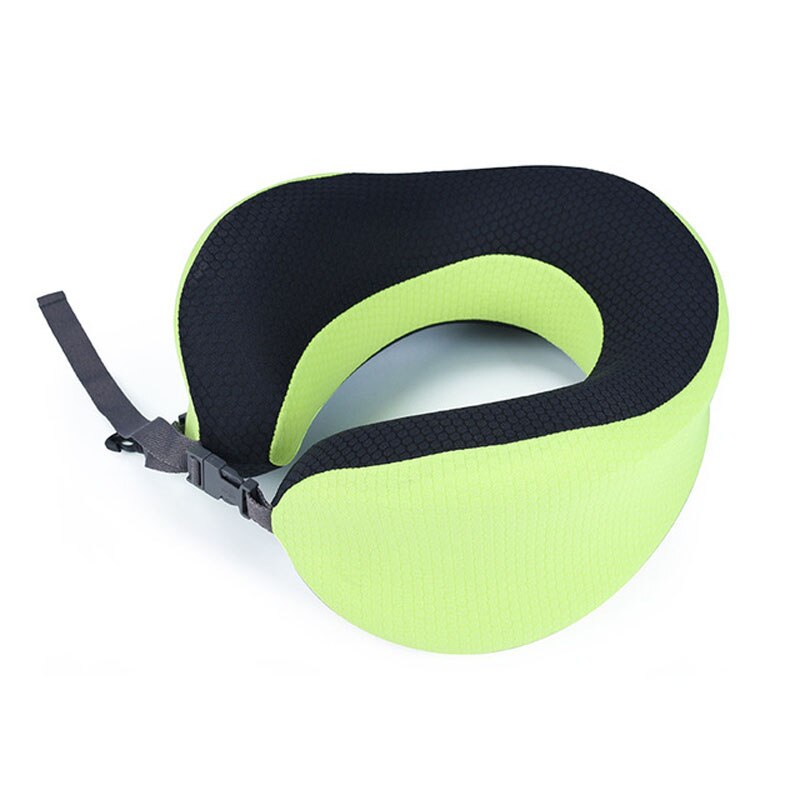 U em forma de espuma de memória pescoço travesseiros viagem travesseiro cervical macio lento rebote espaço travesseiro sólido pescoço cervical viagem acessórios: Football Green